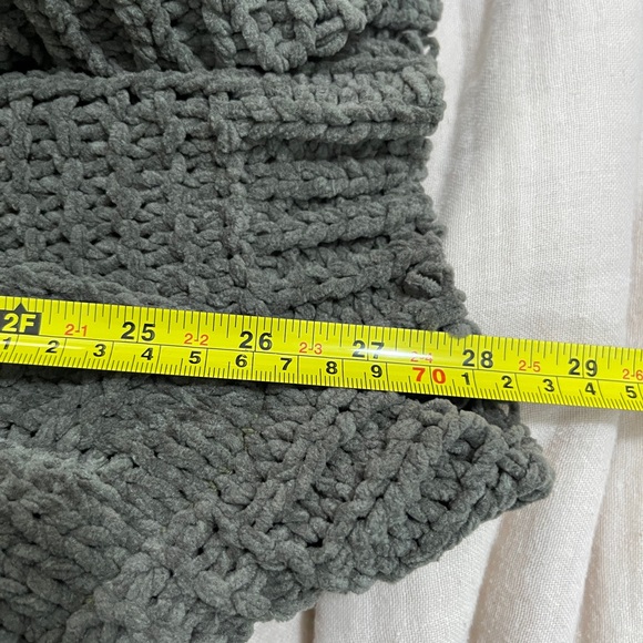 Womens Sweater Size Small Sweater Olive Green Oversized Knit Cardigan - Picture 10 of 10